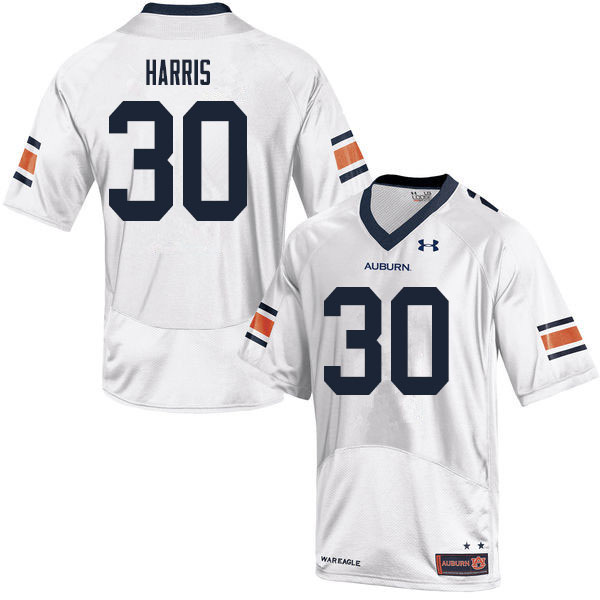 Men #30 Michael Harris Auburn Tigers College Football Jerseys Sale-White